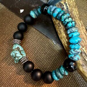 Bohemian Statement Stretch Natural Stones Bracelet